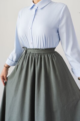 KETEN ETEK soğuk yeşil - hrmonny