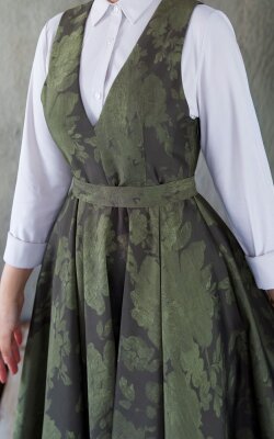 v yaka elbise - hrmonny