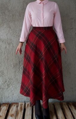 YÜN etek kırmızı - 3